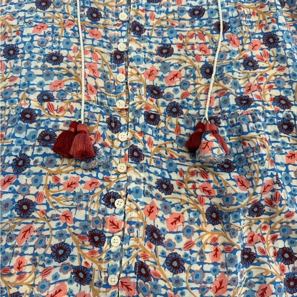 Poupette St Barth Maxi Dress Size XS Multicolor Blue Pink Sleeveless Boho - Picture 6 of 11